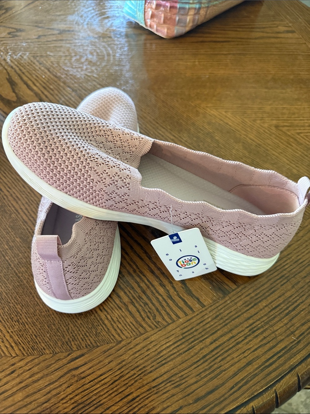 Comfort Knit Slip-On Sneakers - Blush Pink Women’s Shoes